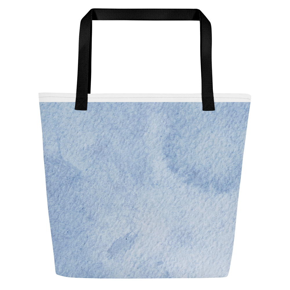 Just Breathe - ocean Large Tote Bag