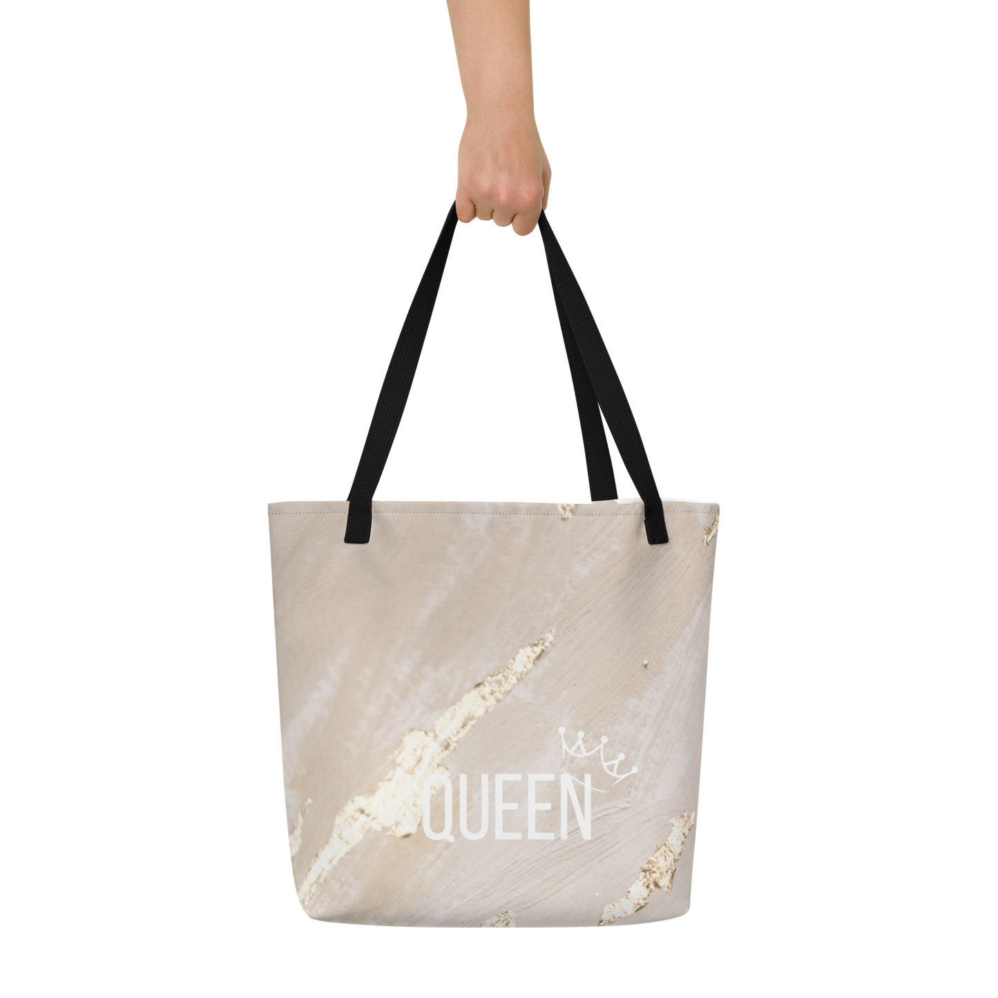 Gold Queen Large Tote Bag