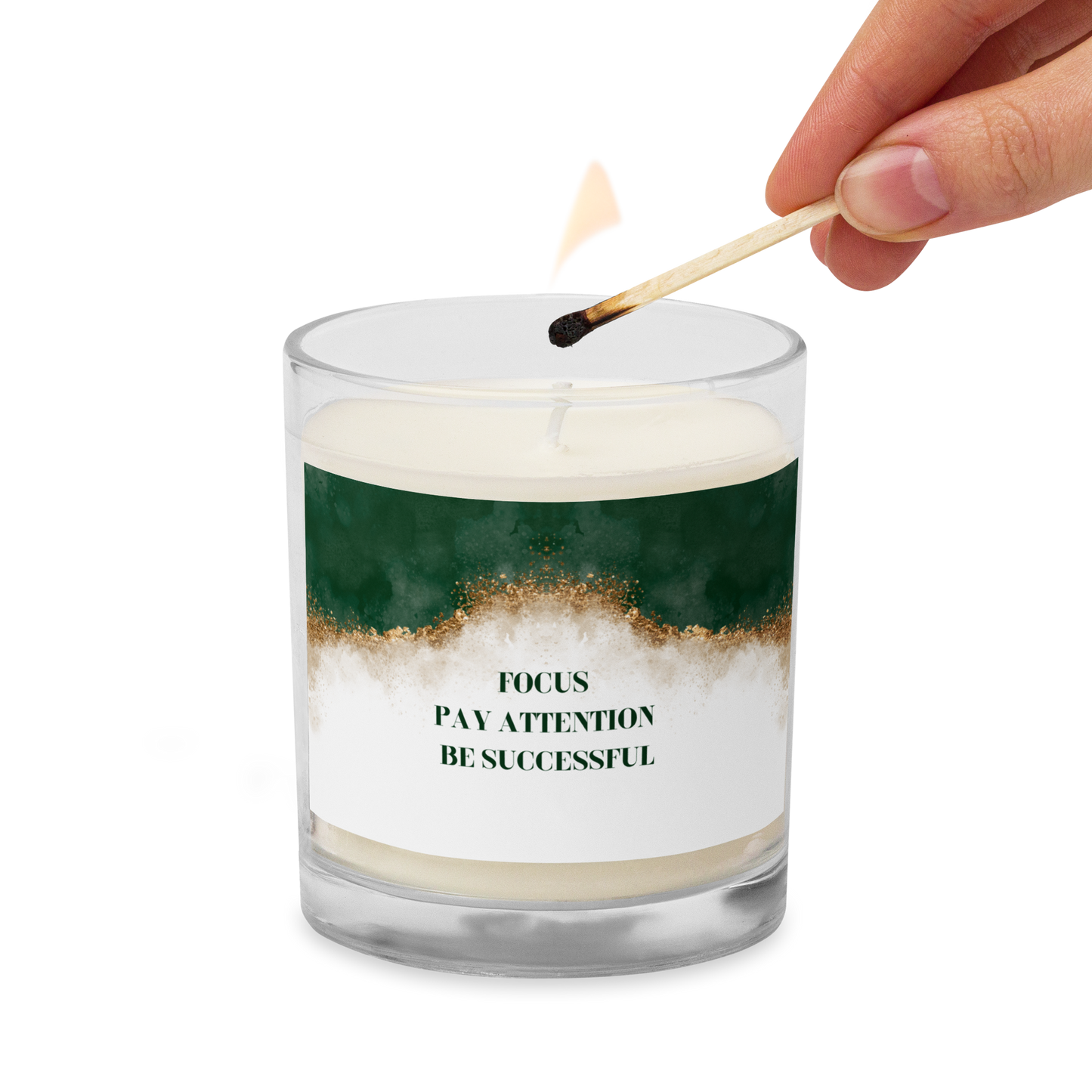 FOCUS Glass jar soy wax candle