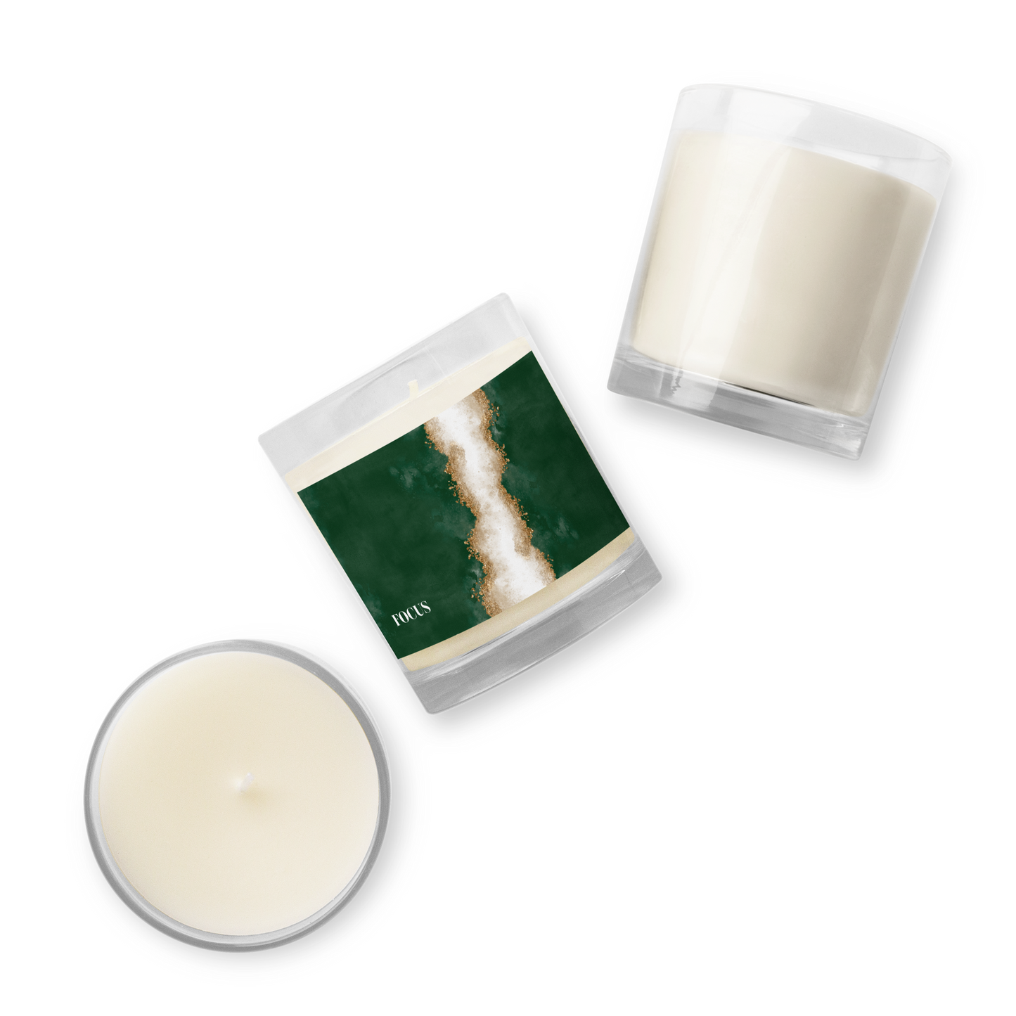 FOCUS Glass jar soy wax candle