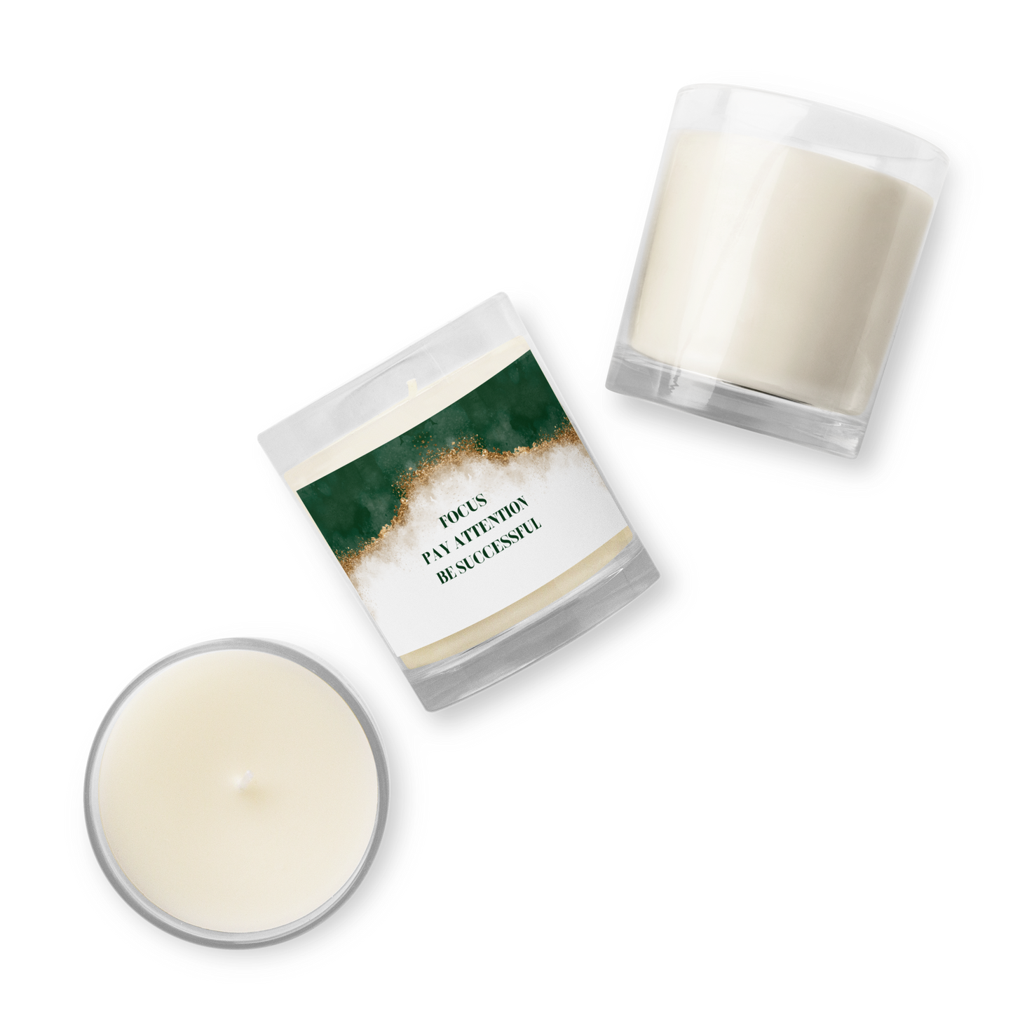 FOCUS Glass jar soy wax candle