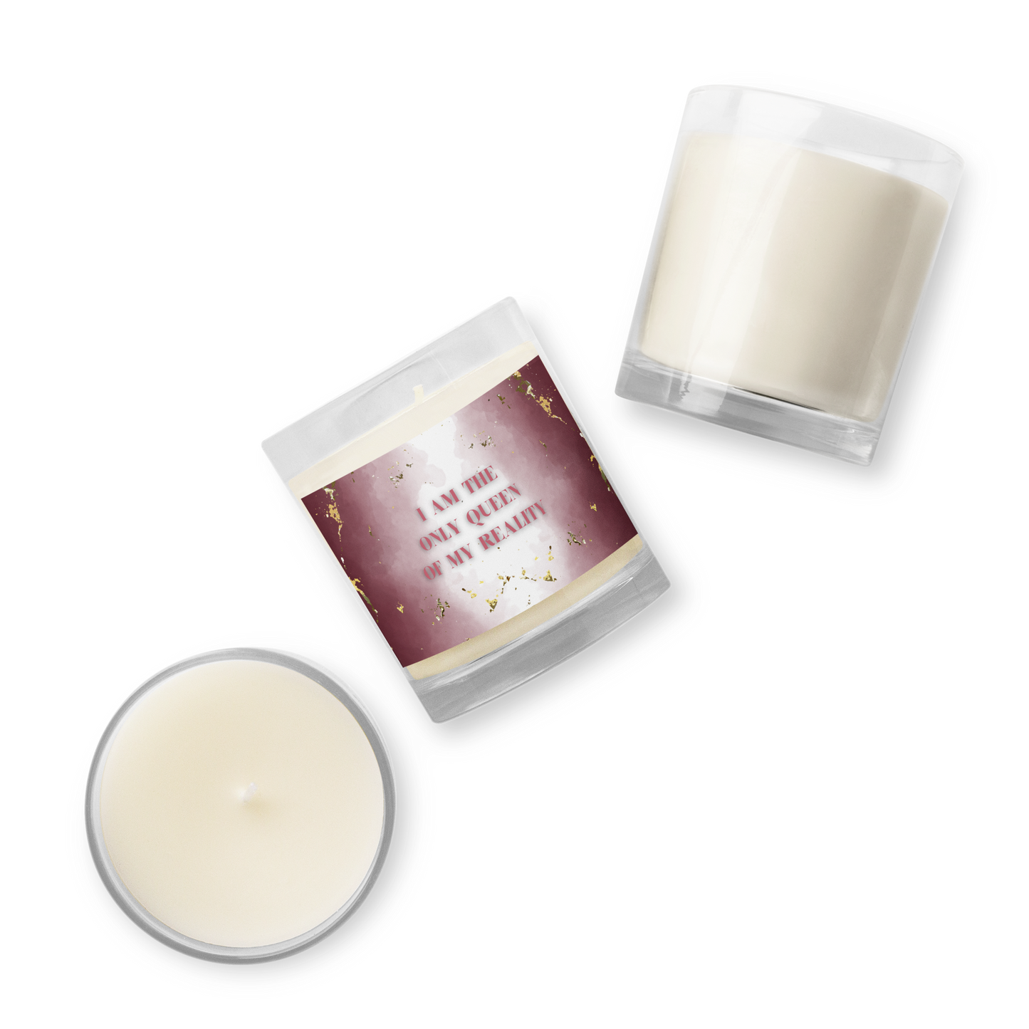 ONLY QUEEN Glass jar soy wax candle