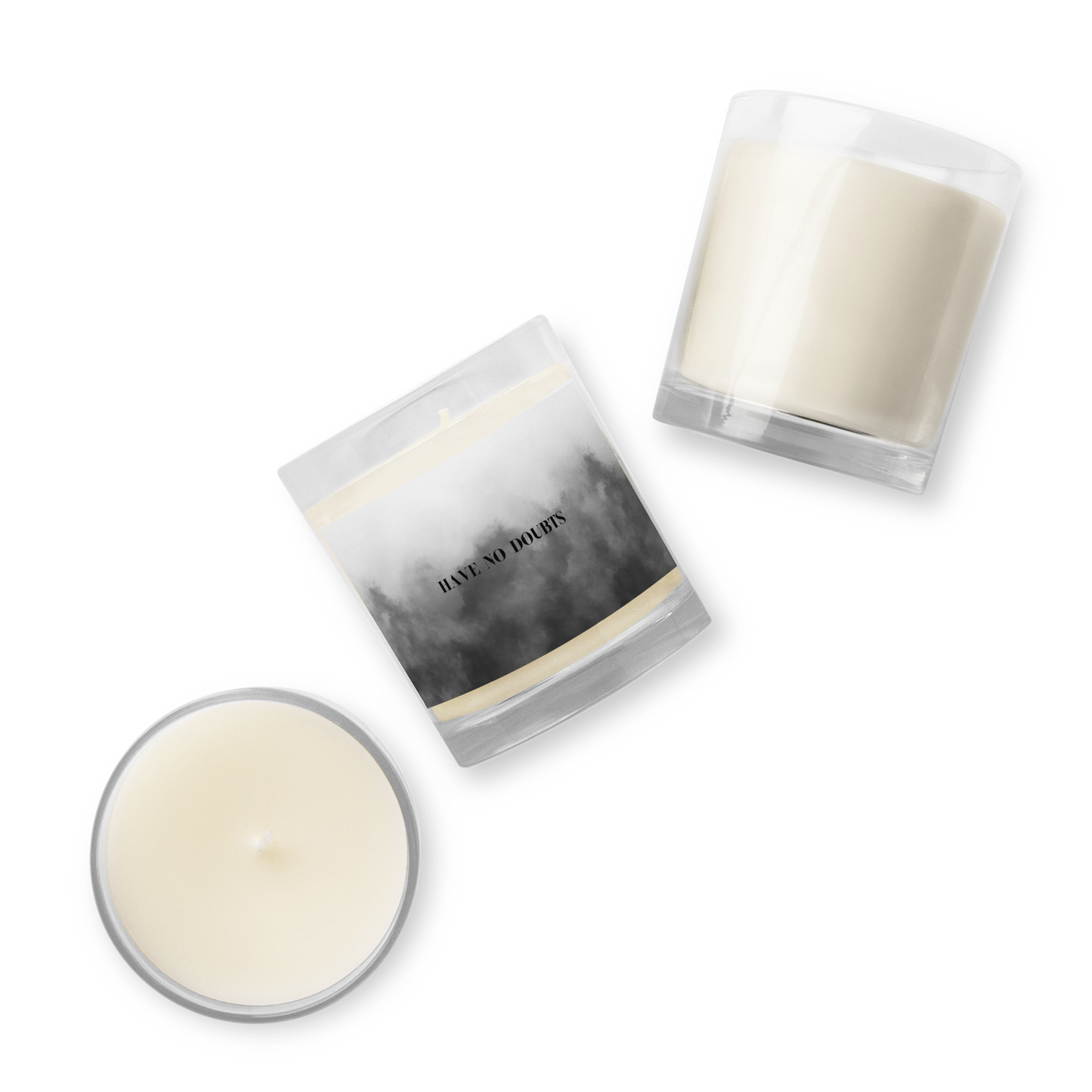 DOUBTS Glass jar soy wax candle