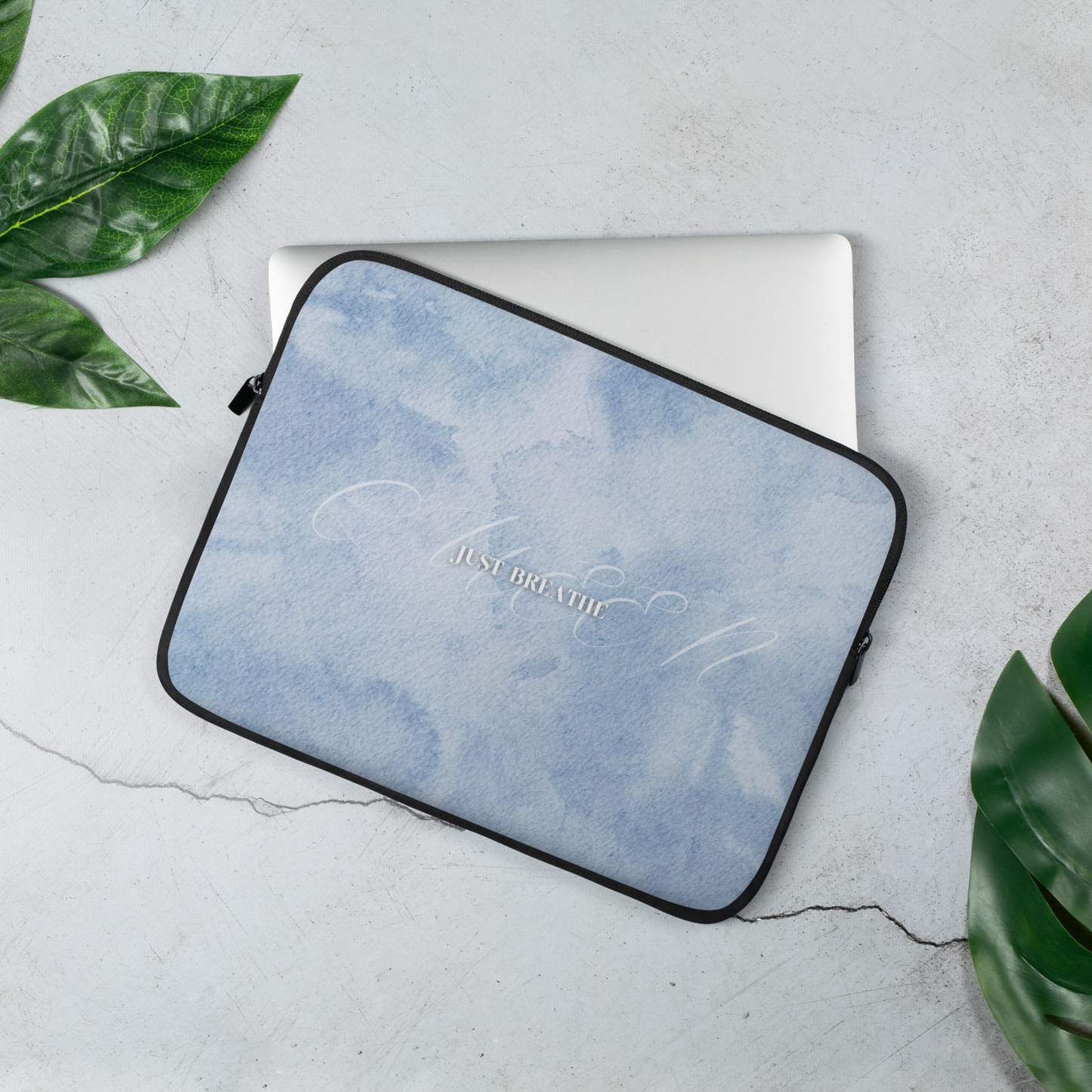 Just Breathe - ocean Laptop Sleeve