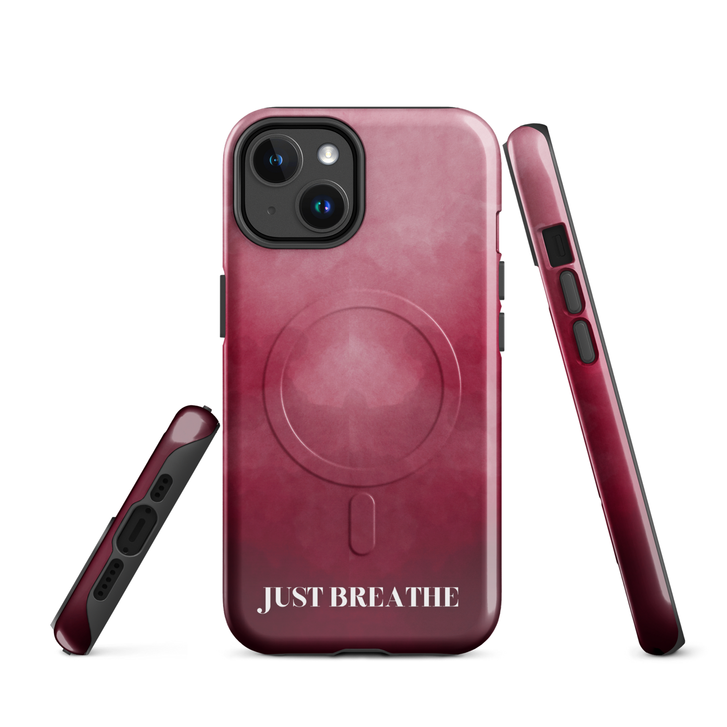 Breathe - Burgundy MagSafe® tough case for iPhone®