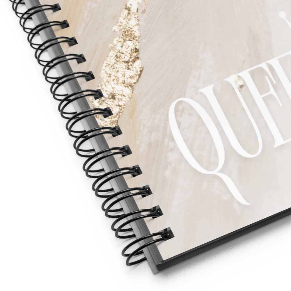 Gold Queen Spiral notebook