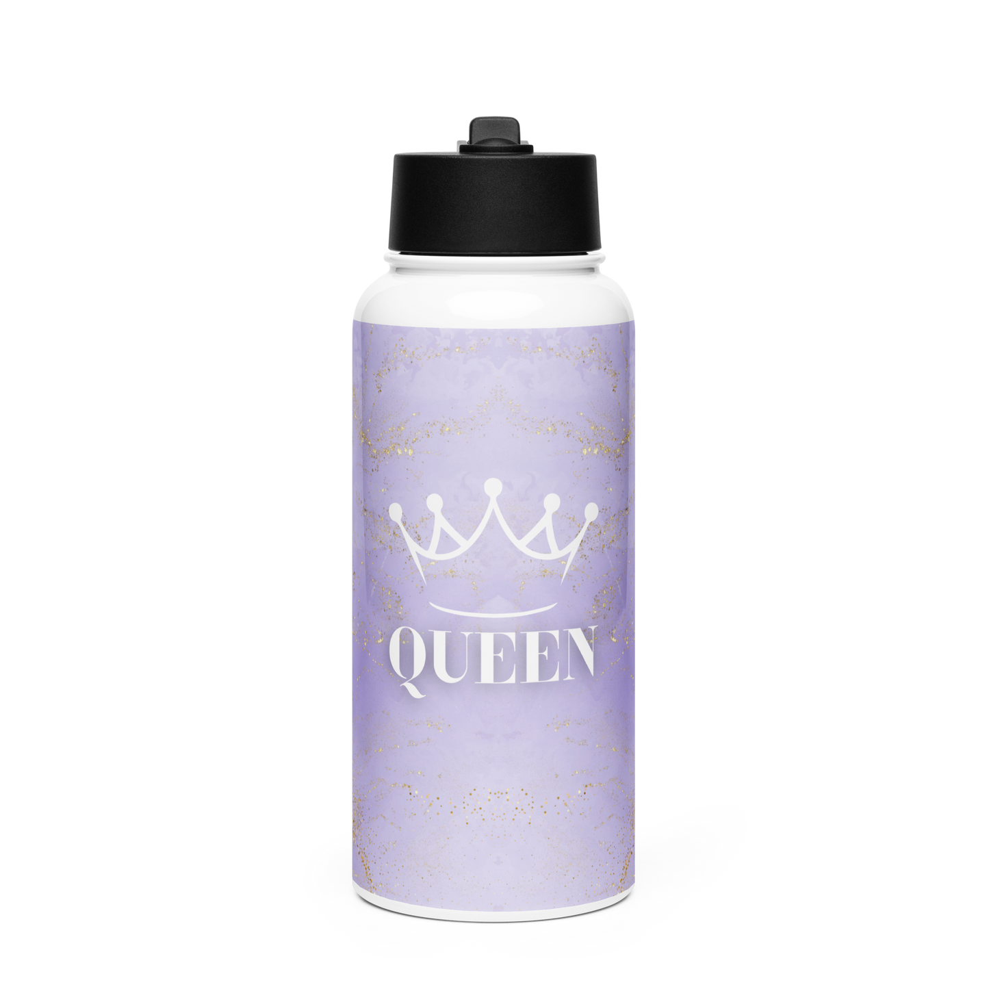 Violet Queen Stainless steel water bottle with a straw lid