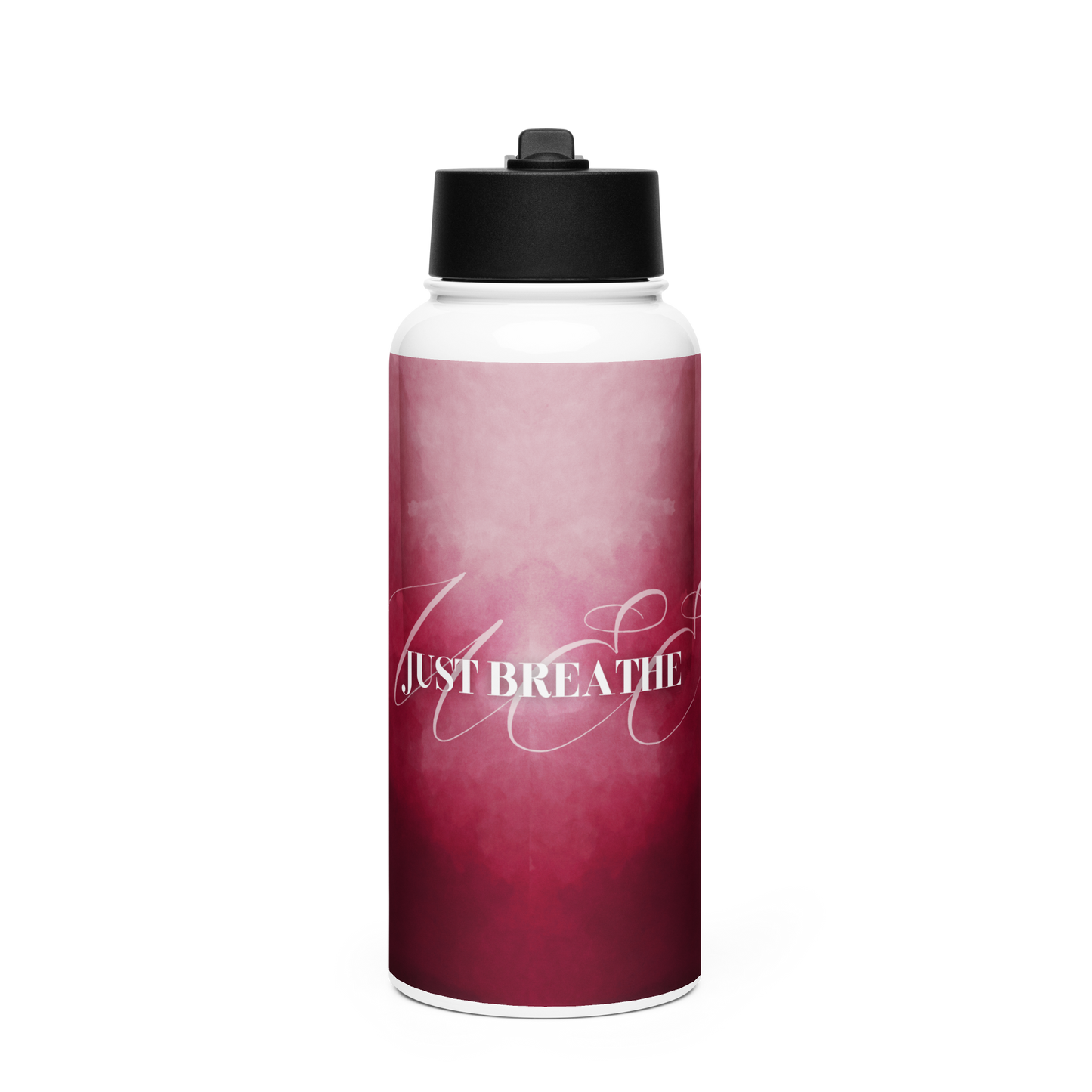 Breathe - Burgundy Water Bottle