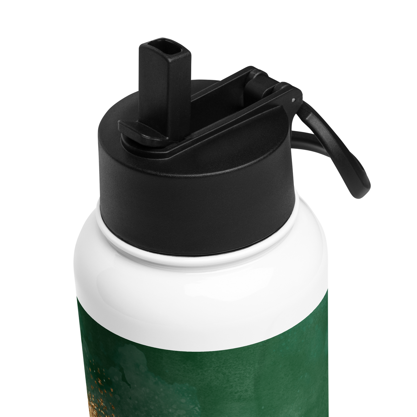 FOCUS Stainless steel water bottle with a straw lid