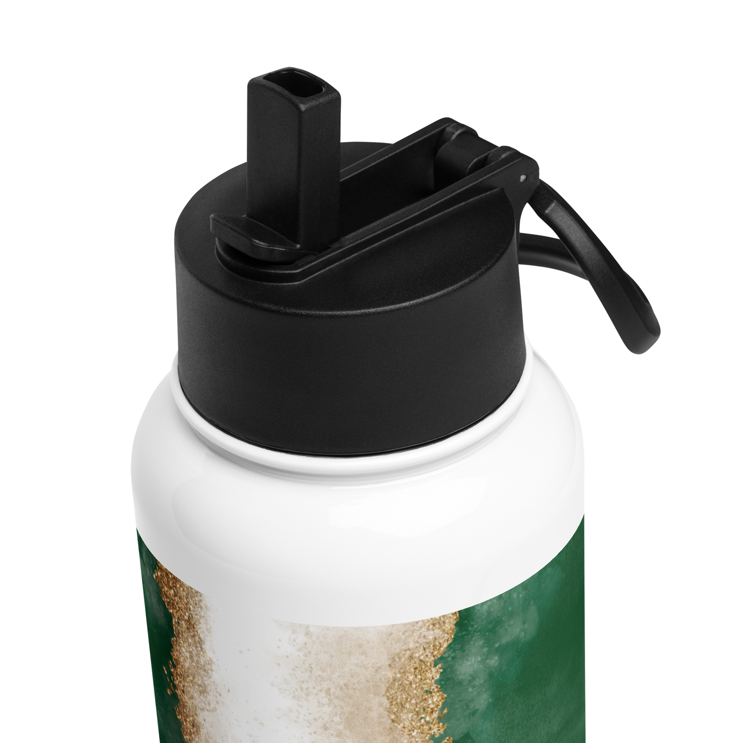 FOCUS Stainless steel water bottle with a straw lid