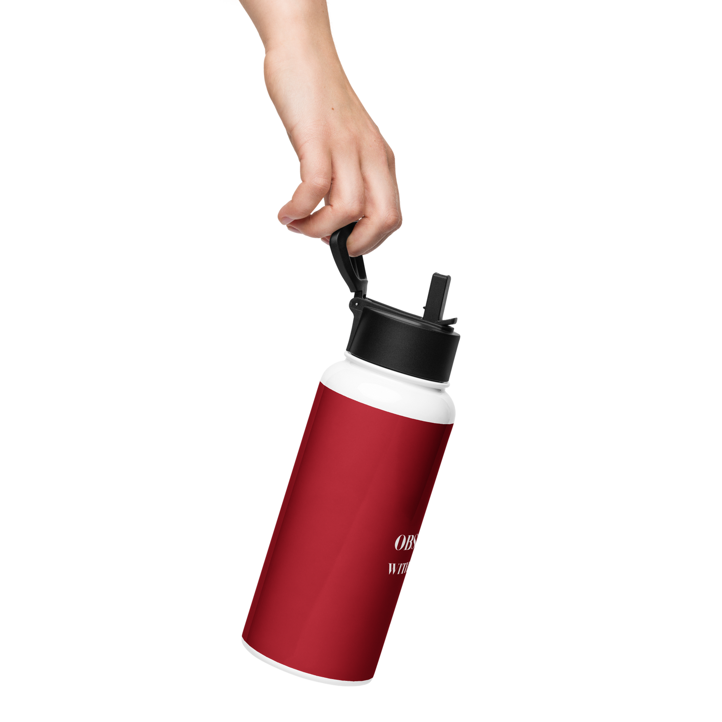 OBSESSED Stainless steel water bottle with a straw lid