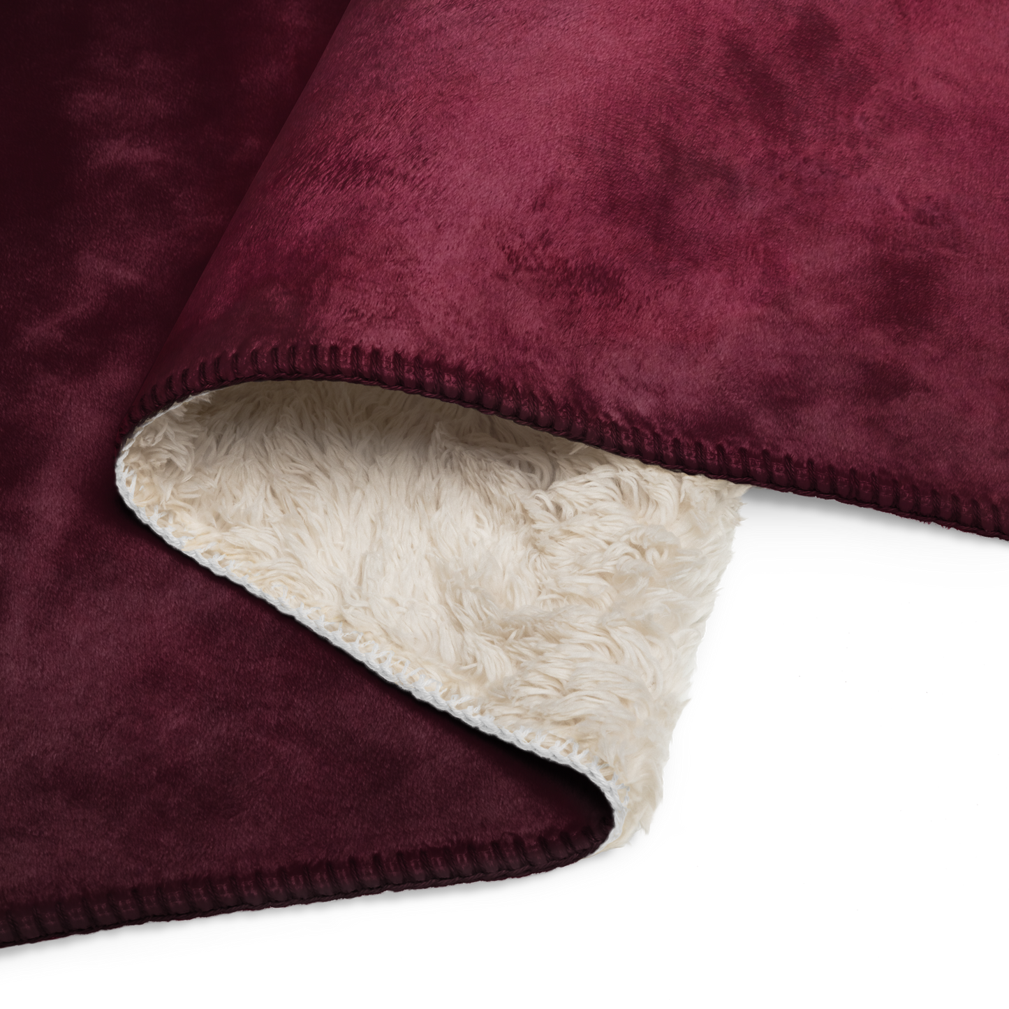 Just Breathe - burgundy Sherpa blanket