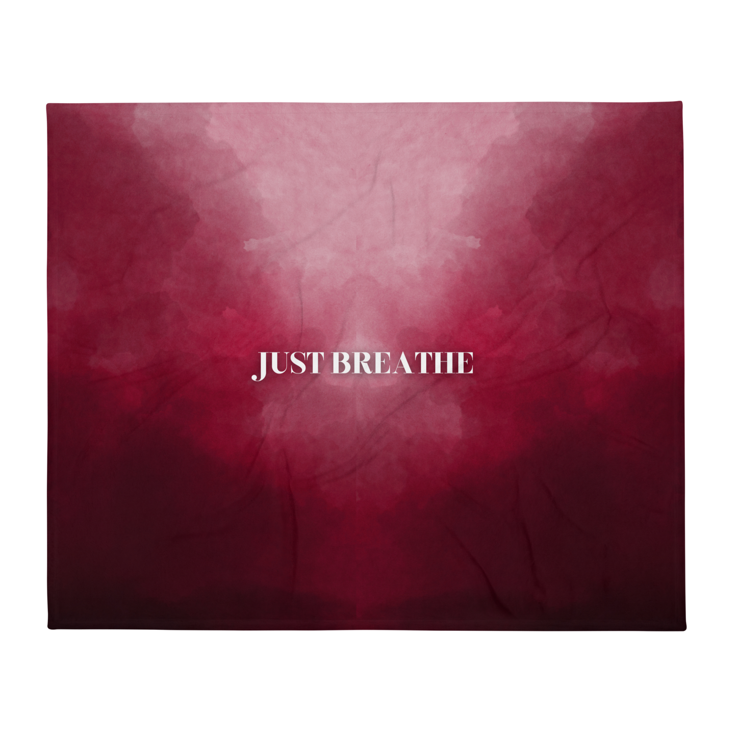 Just Breathe - burgundy Throw Blanket