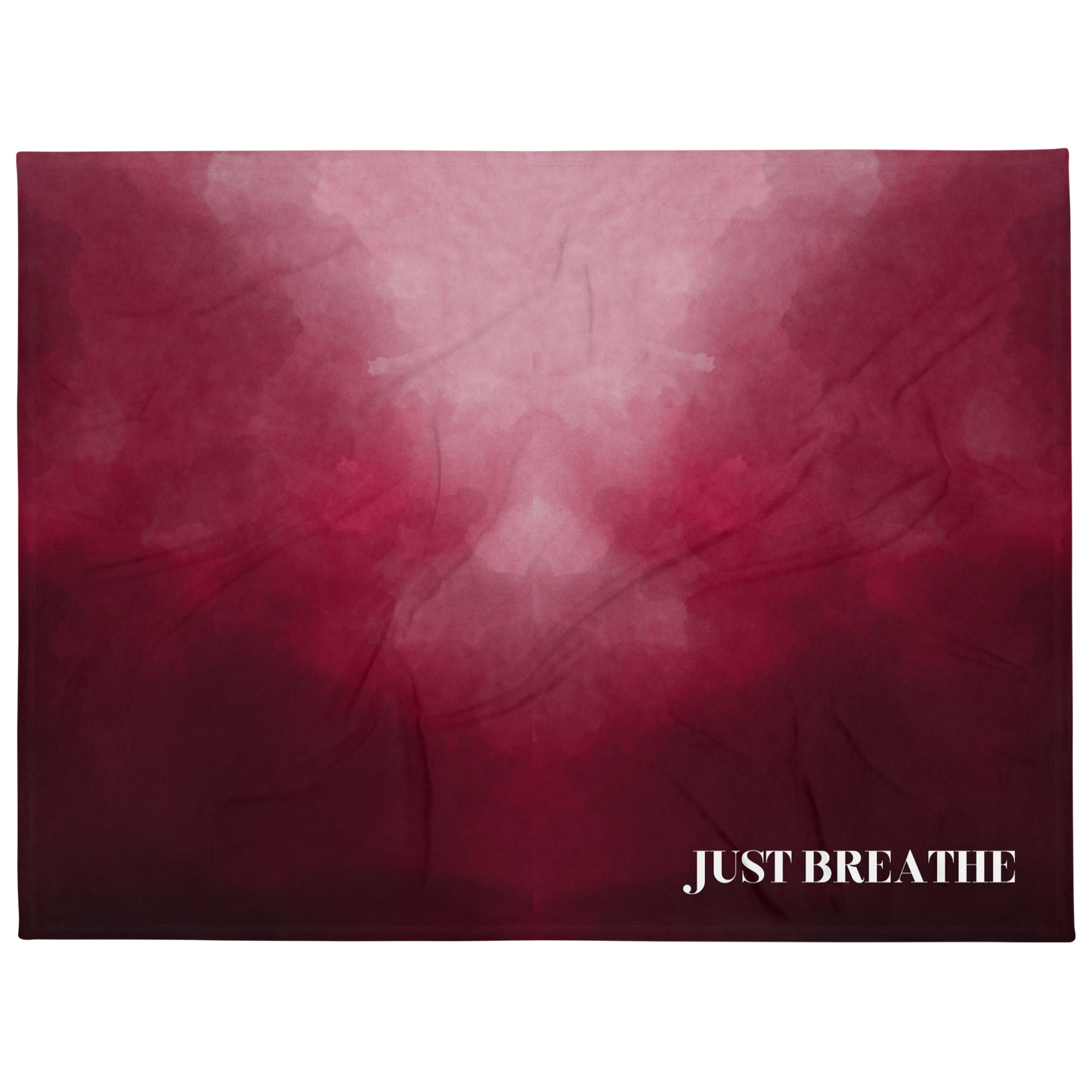 Just Breathe - burgundyThrow Blanket