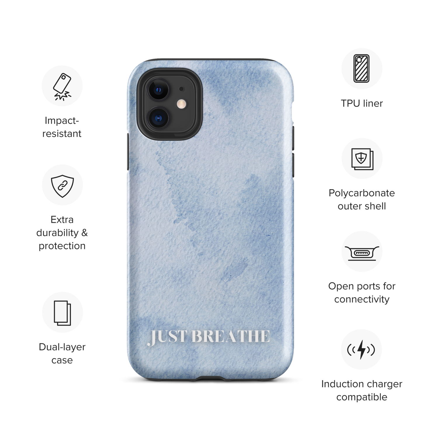 Just Breathe - ocean Tough Case for iPhone®