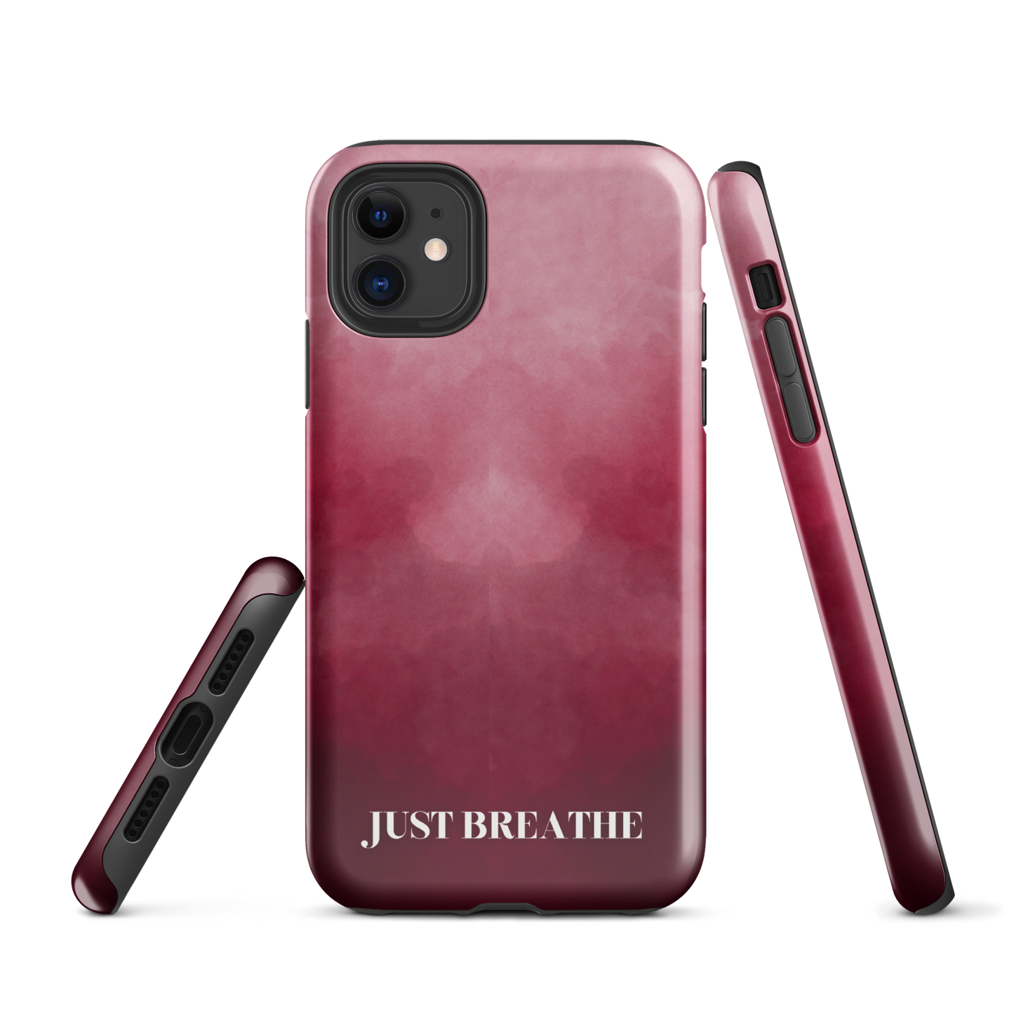 Breathe - Burgundy Tough Case for iPhone®