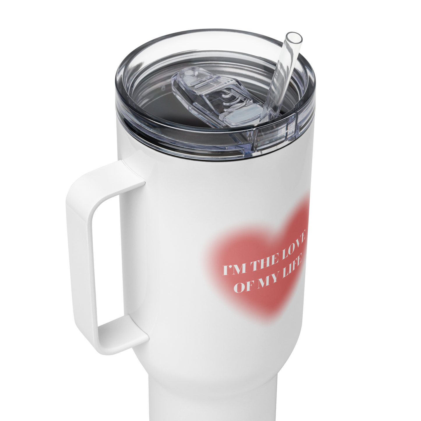 LOVE Travel mug with a handle