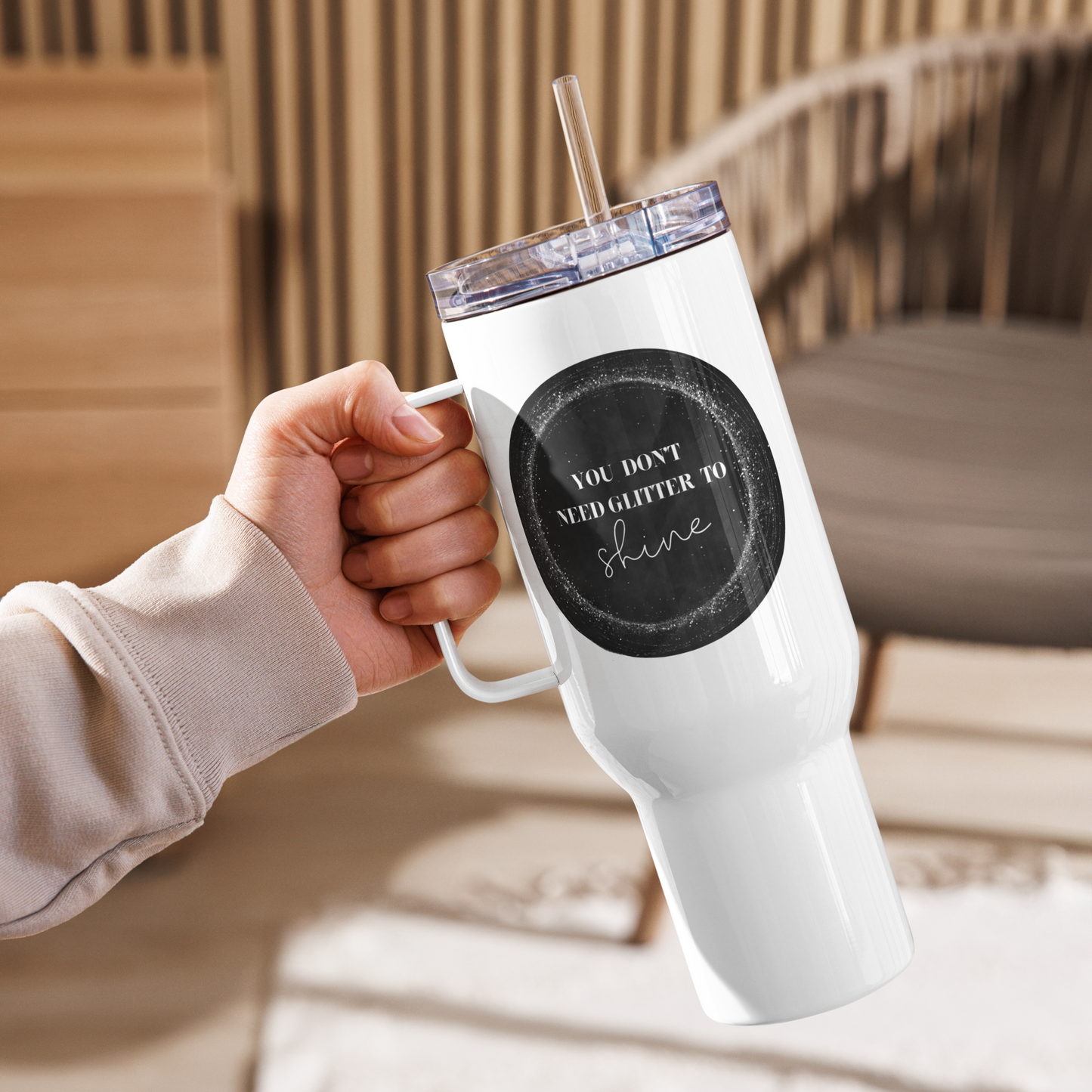 SHINE Travel mug with a handle