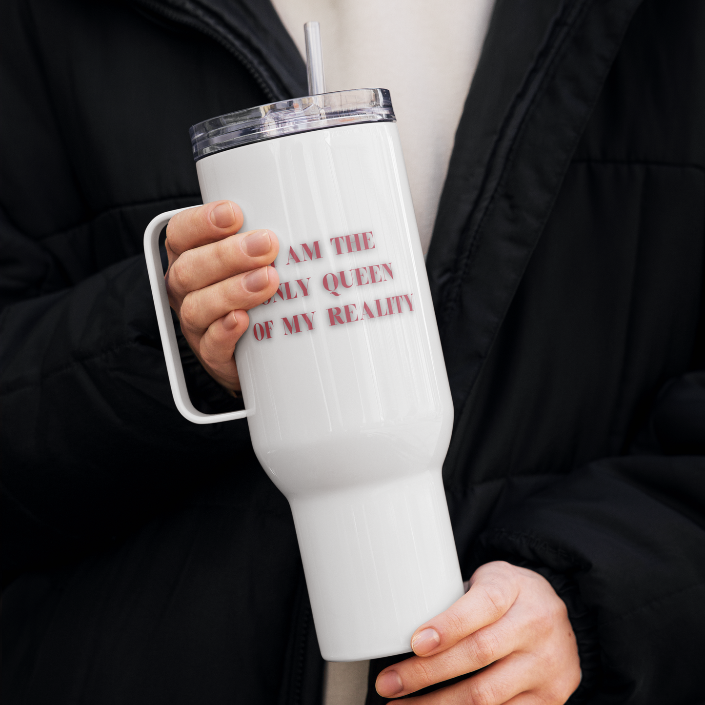 ONLY QUEEN Travel mug with a handle