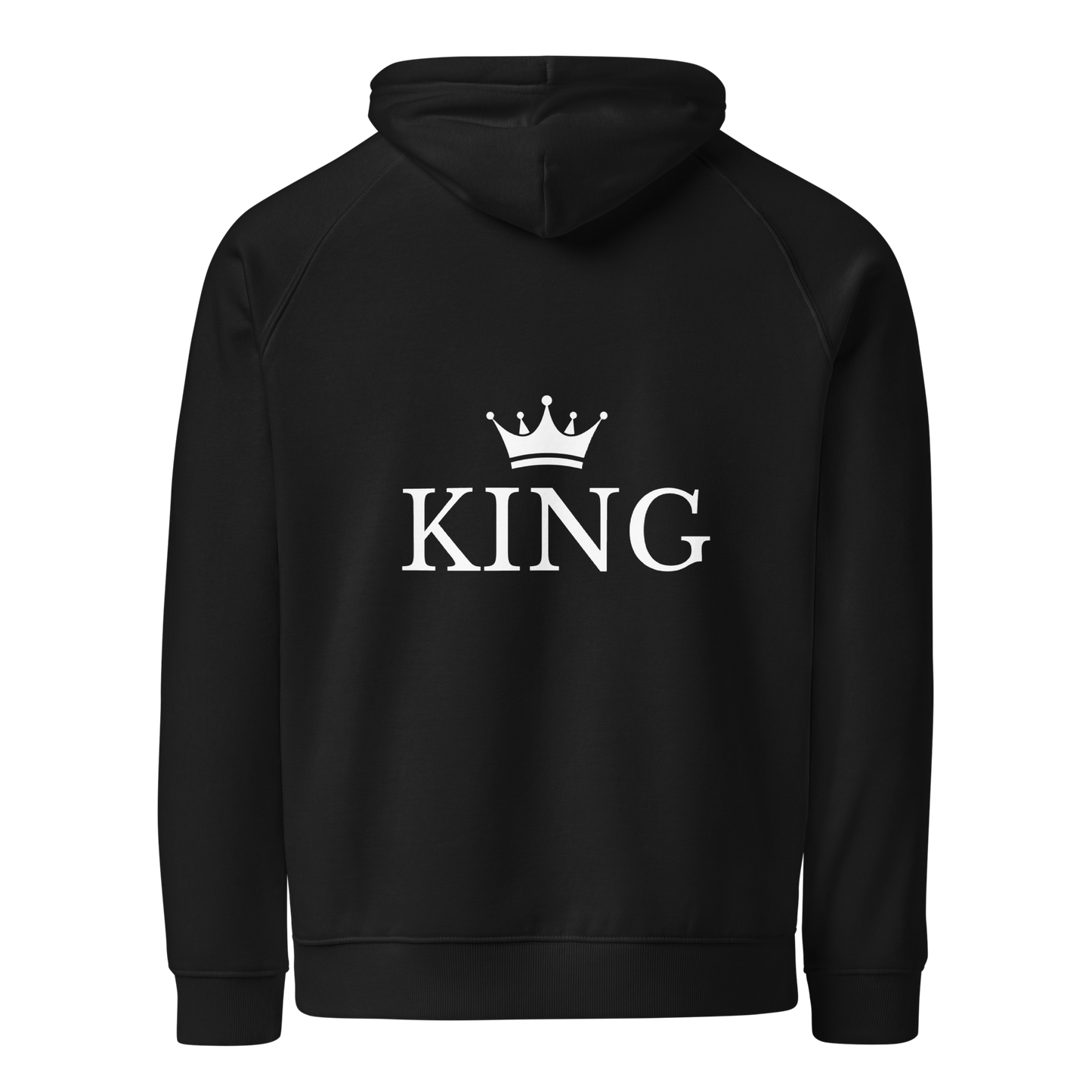 Black King eco raglan hoodie