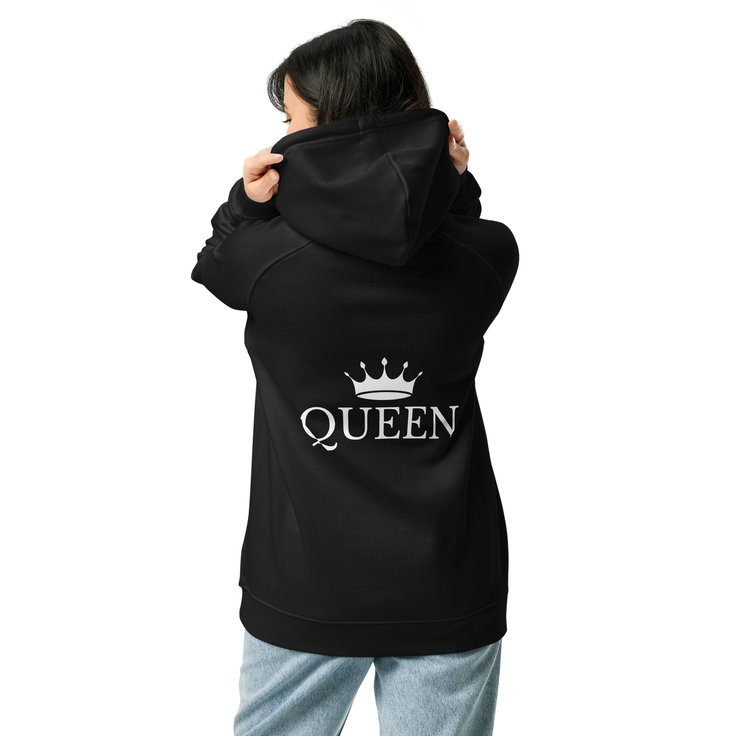 Black Queen eco raglan hoodie