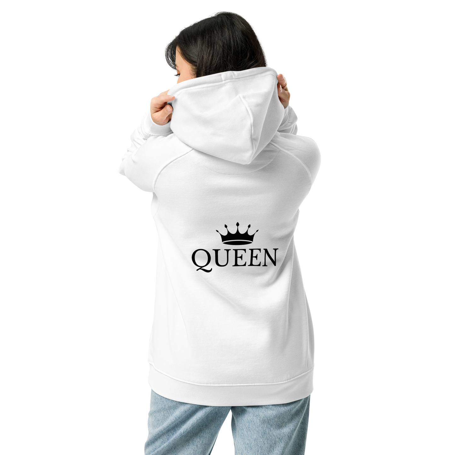 White Queen eco raglan hoodie